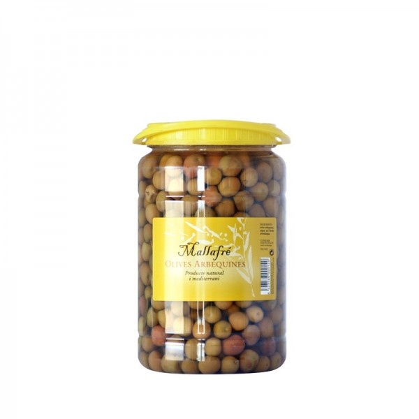 Aceitunas arbequinas en sal - Bote de plástico 1 kg