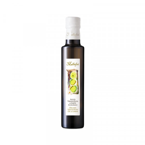 Oli d'Oliva Verge extra aromatitzat ecològic Llimona - Ampolla de vidre de 250ml